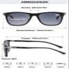 Lanomi Bifocal Reading Sunglasses for Women and Men, UV Protection, Gray-Brown Gradient Lenses, Black Frame view 2