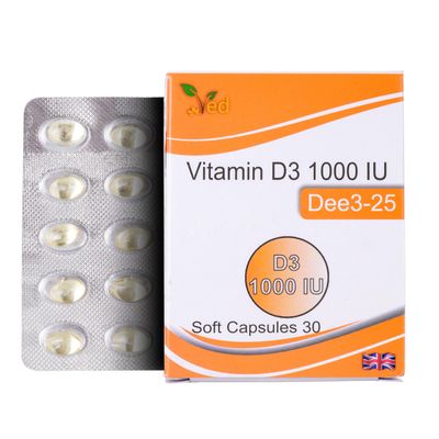 Veda Vitamin D3 1000 IU Softgels (15x2)
