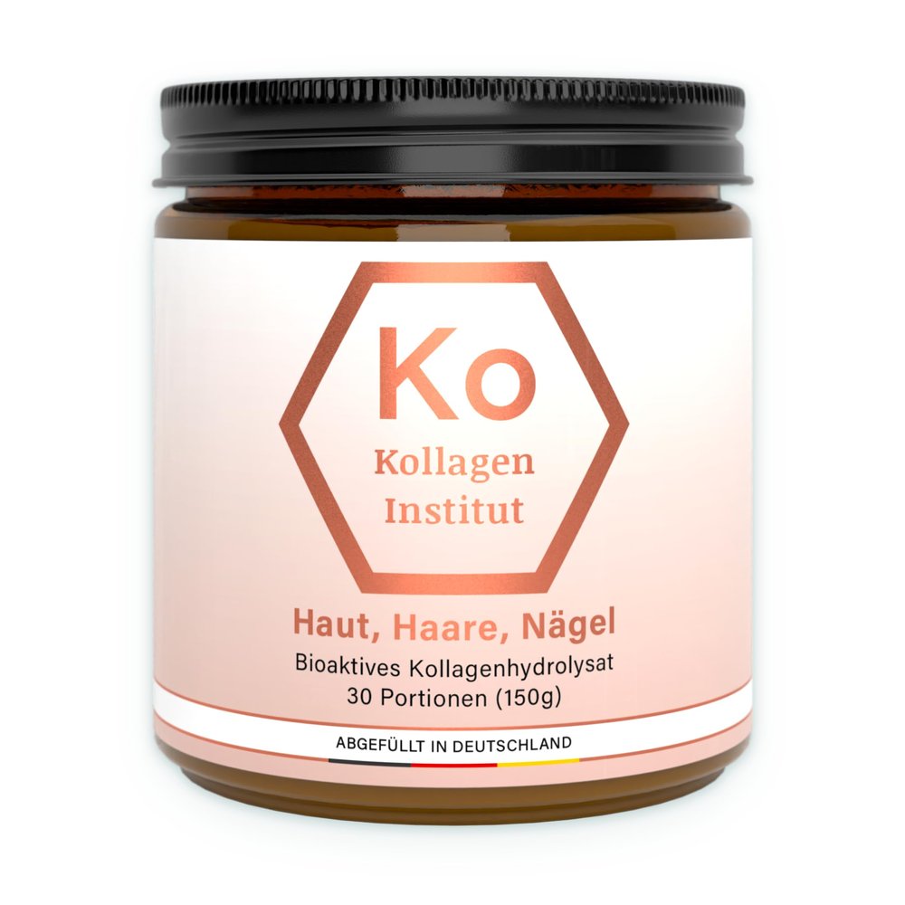 Kollagen Institut Beauty Collagen Powder, High-Dose Bioactive Collagen Hydrolysate for Skin, Hair & Nails, 1-Pack, Premium Pure Type 1 and 3 Collagen Powder, Skin Care and Inner Glow