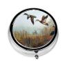 Round Portable Pill Organizer with Hunting Design view 1