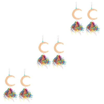 VANZACK 6-Piece Moon Design Bird Swing for Parrots