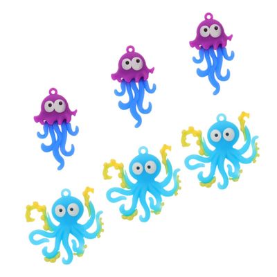 Yardwe 6-Piece Floating Octopus Aquarium Ornament