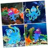 Yardwe 6-Piece Floating Octopus Aquarium Ornament view 2