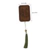 Wooden Makeup Hand Mirror with Tassel view 3