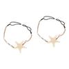 minkissy 2-Piece Starfish Headbands for the Beach with Natural Starfish and Pearls view 1