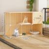 Large Indoor Metal Wire Cat Cage with Hammock and Ladder view 3