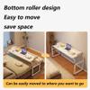 FDSGEEE Adjustable Rolling Overbed Table with Casters, Black view 3