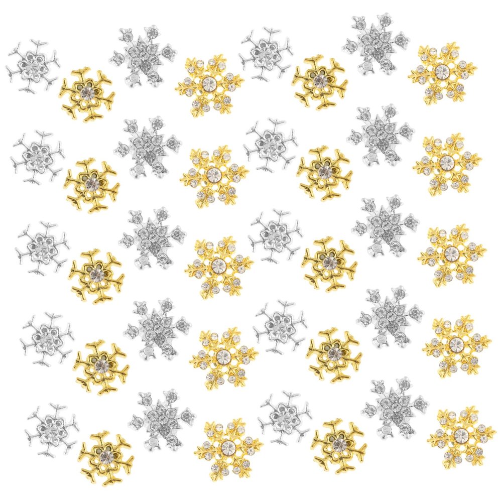 Healvian 160-Piece Snowflake Nail Decorations for Creative Nail Art
