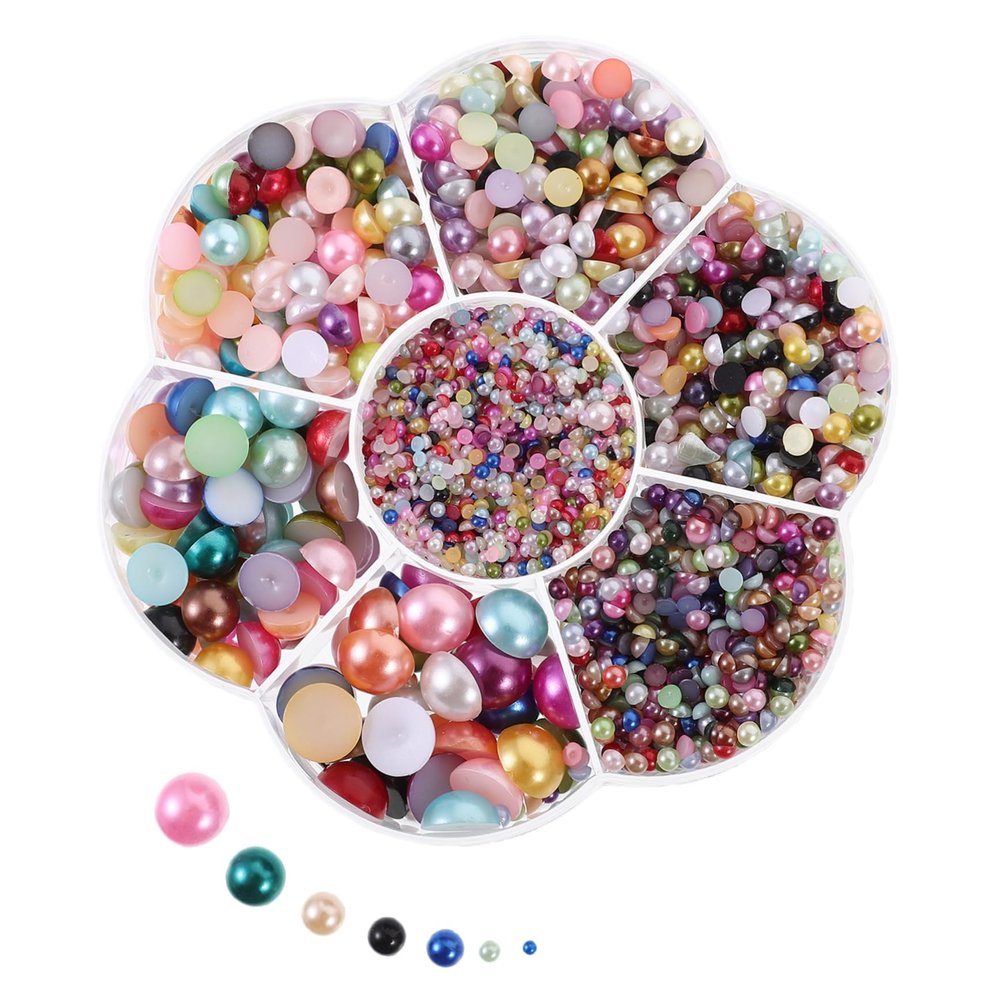 5,600 Half-Round ABS Nail Pearls for DIY Crafts