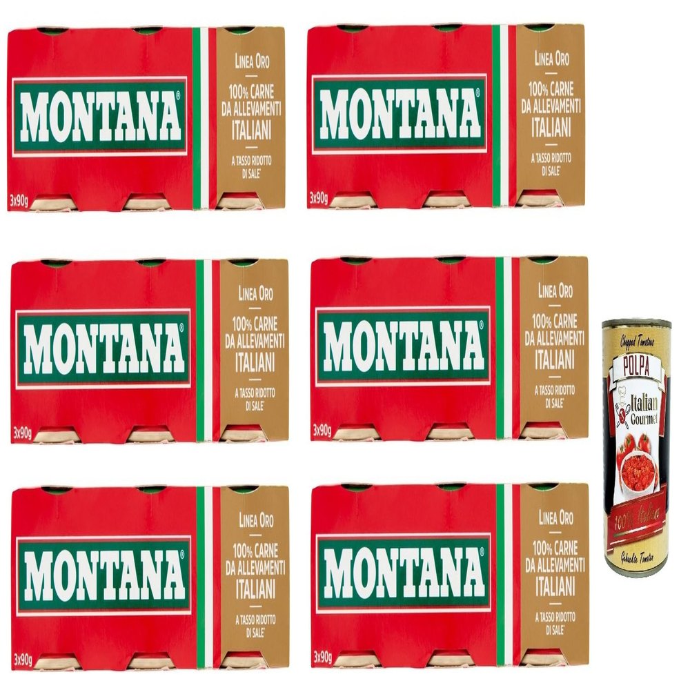 Italian Gourmet Oro Beef in Aspic, Cans, 6 x 3 x 90 g