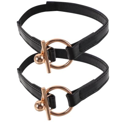 SAFIGLE 5 Pairs High-Heel Lace Replacement Straps, Elastic PU Leather Shoe Straps for Women