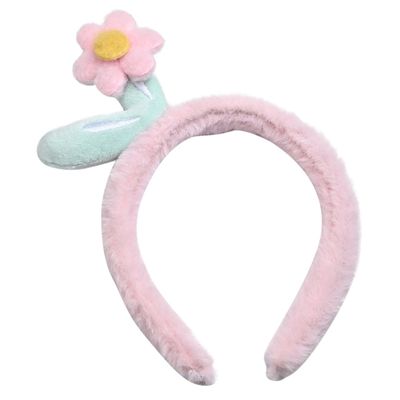 2-Piece Headband Set for Face Washing and Makeup, Pink Flower
