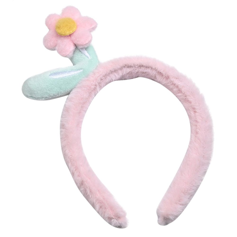 2-Piece Headband Set for Face Washing and Makeup, Pink Flower