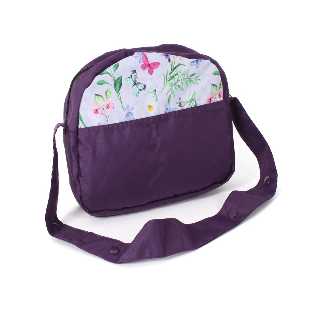 Bayer Chic 2000 Doll Diaper Bag with Accessories | Flowers Purple