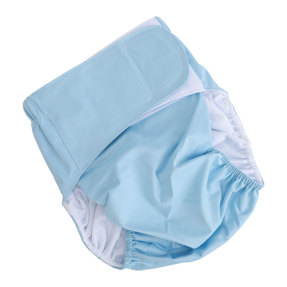 Urinary Incontinence Protection Diapers, Snug Cloth Diapers for Adults and Nursing Women (Light Blue)