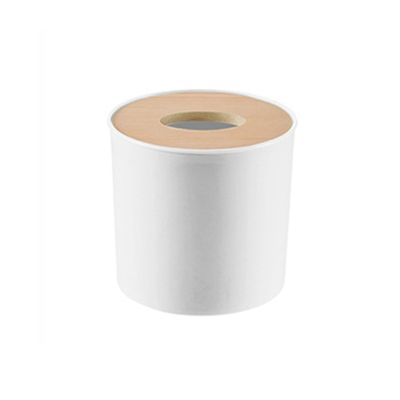 Multifunctional Tissue Box Holder with Removable Wood Cover