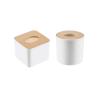 Multifunctional Tissue Box Holder with Removable Wood Cover view 4
