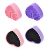 Heart-Shaped Silicone Box for Quick Makeup Sponge Cleaning view 1