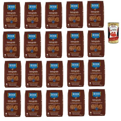 Italian Gourmet Whole Wheat Small Shell Pasta No. 53, 20 x 500 g