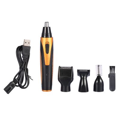 4-in-1 USB Rechargeable Nose and Ear Hair Trimmer Set