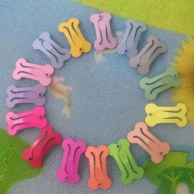 Cuhair Hair Clips for Dogs and Cats, Cute, 2.5 cm, Small Bone Closure, Multicolor, 10 Pieces