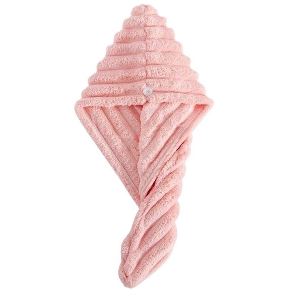 SPXTOM Thickened Microfiber Hair Towel Cap, Pink