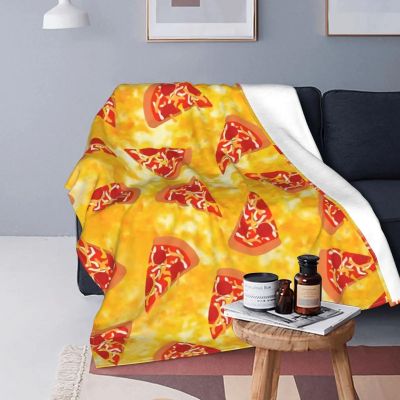 Kids' Cuddle Blanket 100 x 150 cm, Pizza Pattern, Soft Plush Fleece Blanket