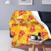 Kids' Cuddle Blanket 100 x 150 cm, Pizza Pattern, Soft Plush Fleece Blanket view 1