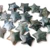 JRXFXEKW Natural Crystal Star, Hand-Carved, Five-Pointed, Moss Agate, 50–55 mm, 1 Piece view 1
