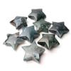 JRXFXEKW Natural Crystal Star, Hand-Carved, Five-Pointed, Moss Agate, 50–55 mm, 1 Piece view 3