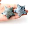 JRXFXEKW Natural Crystal Star, Hand-Carved, Five-Pointed, Moss Agate, 50–55 mm, 1 Piece view 4