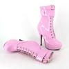 PROMI 15 cm High-Heel Lace-Up Boots, Patent Leather, Light Pink | 46 view 4