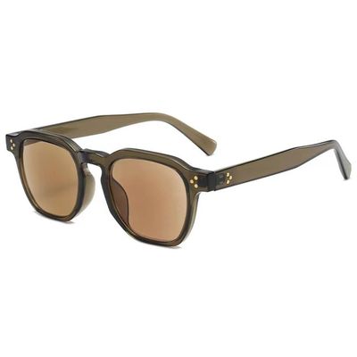 VEVESMUNDO Square Tinted Sunglasses Reading Glasses for Women and Men, +1.0 to +4.0, Brown Frame and Lenses, +3.0