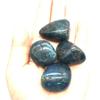 JRXFXEKW 200 g 25–30 mm Blue Apatite Tumbled Stones, Natural Polished Stone, Gemstone Gravel for view 2