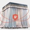 GLMGBP European Canopy Bed Mosquito Net with Stand, Double Seasonal Canopy view 4