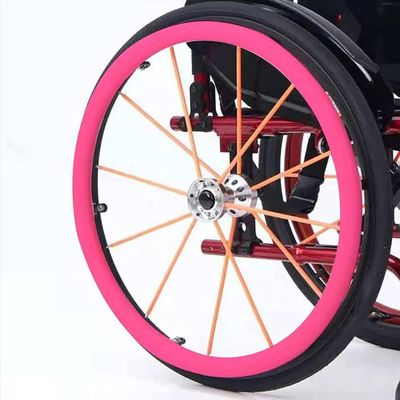 FNEDYHK 1 Pair Silicone Wheelchair Pushrim Covers, Non-Slip Grip and Traction Enhancers, A, 24 in
