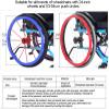 FNEDYHK 1 Pair Silicone Wheelchair Pushrim Covers, Non-Slip Grip and Traction Enhancers, A, 24 in view 2