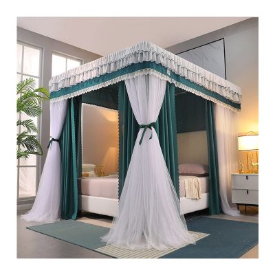GLMGBP Bed Canopy, Dustproof Mosquito Net, Bedroom Decoration, Luxury Bed Curtain, Double-Shading and Wind-Protection Design (Size: 180 x 200 x 200 cm)