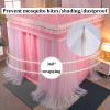 GLMGBP Bed Canopy, Dustproof Mosquito Net, Bedroom Decoration, Luxury Bed Curtain, Double-Shading and Wind-Protection Design (Size: 180 x 200 x 200 cm) view 3