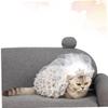 COLLBATH Pet Cat Bridal Headpiece with Crown Pattern Veil view 4