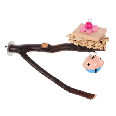 BESPORTBLE Natural Wood Bird Stand and Toy Platform for Parrots