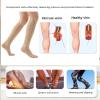 Compression Socks for Women and Men, Class 2, Zippered Nylon Knee-High Support Socks, Open Toe, for Varicose Veins and Flights view 4