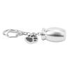 Pet Ash Keychain with Paw Print Design, Compact Stainless Steel Memorial for Dog Ashes (Silver) view 3