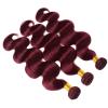 Human Hair Bundles, Burgundy Body Wave (#99J), 1/3/4 Pieces view 4
