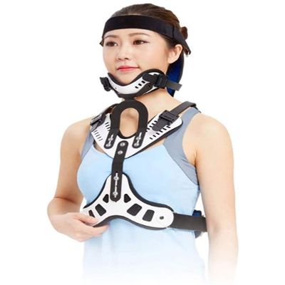 OHaGin Adjustable Head, Neck and Thoracic Orthosis, Cervicothoracic Postoperative Fixation Support, U-Shaped Lumbar Support and Cervical Rehabilitation Brace