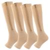 Mdrcg Compression Socks, 4 Pairs, Zippered Toe-Free Calf Sleeves for Women and Men view 1