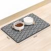 Rnivvi Dog Feeding Mat, 40.6 x 61 cm, Absorbent, for Food and Water, Cute Non-Slip Rubber Mat, Gray Rounded Wave view 2