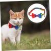 Supvox Adjustable Dog Collar with Rainbow Bowtie view 2