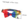 Supvox Adjustable Dog Collar with Rainbow Bowtie view 3