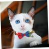 Supvox Adjustable Dog Collar with Rainbow Bowtie view 4